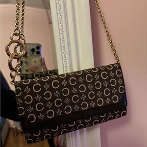 Celine monogram chocolate wallet